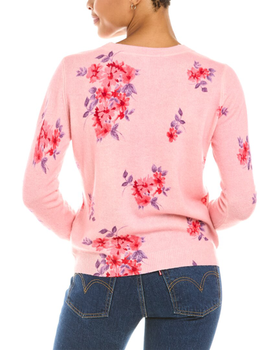Shop Autumn Cashmere Floral Cashmere Sweater In Pink