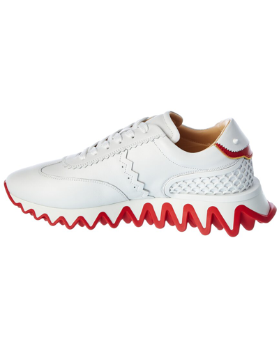 Shop Christian Louboutin Loubishark Leather Sneaker In White