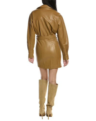 Shop Nicholas Ashton Drop Shoulder Mini Dress In Brown