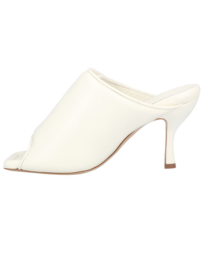 Shop Gia Borghini Couture Leather Sandal In White