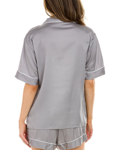 Shop Ettitude Sateen Sleepshirt In Grey