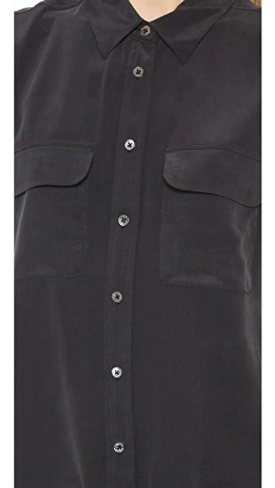 Shop Equipment Sleeveless Slim Signature Blouse In Black