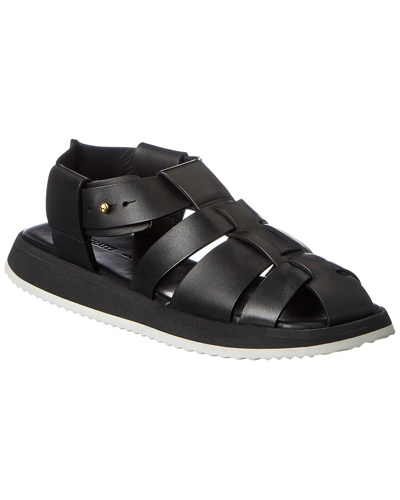 Shop Khaite Malcom Leather Sandal In Black