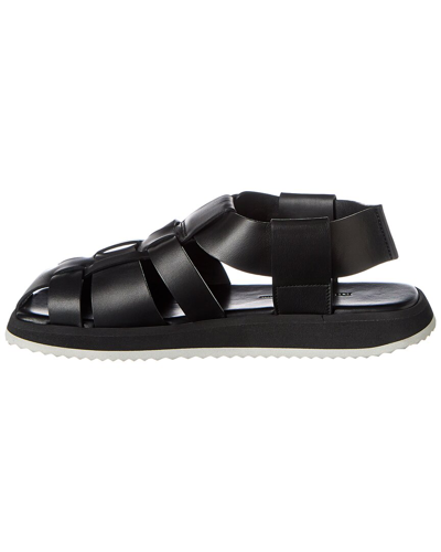 Shop Khaite Malcom Leather Sandal In Black