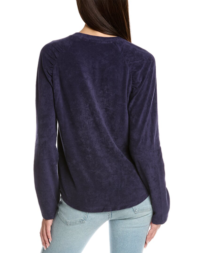 Shop Goldie Puff Shoulder Sweatshirt In Blue