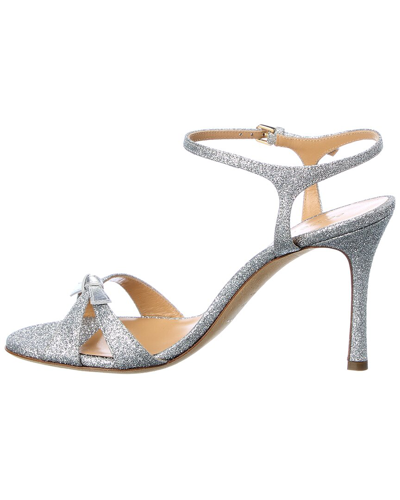 Shop Sergio Rossi Glitter Sandal In Silver