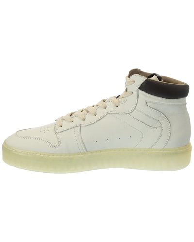 Shop Allsaints Davian Leather High-top Sneaker In White
