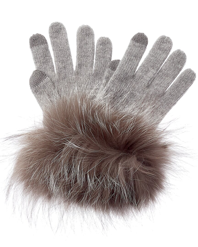Shop Sofiacashmere Tech Cashmere Gloves In Nocolor
