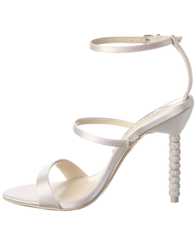 Shop Sophia Webster Rosalind Crystal Satin Sandal In White