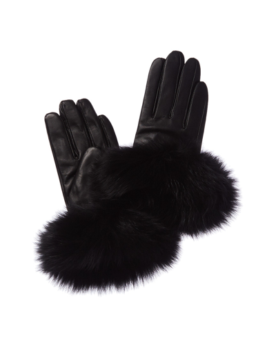 Shop La Fiorentina Leather Glove In Nocolor