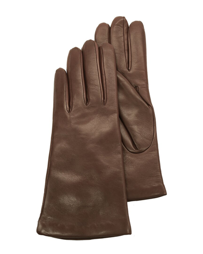 Shop Portolano Cashmere-lined Leather Gloves In Nocolor