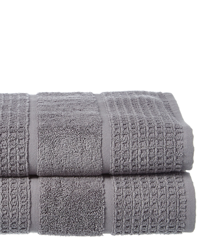 Shop Apollo Towels Set Of 2 Turkish Waffle Terry Bath Towels In Nocolor