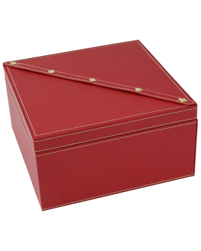 Shop Bey-berk Studded Leather 2-level Jewelry Box