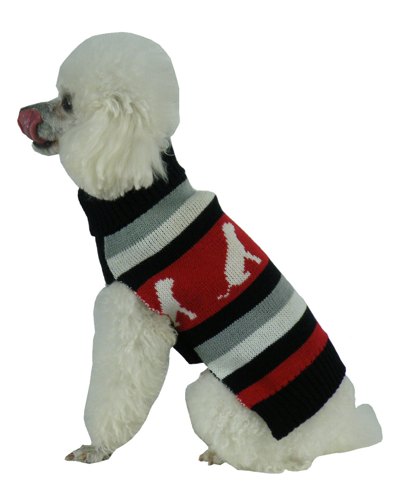Shop Pet Life Dog Patterned Stripe Fashion Ribbed Turtle Neck