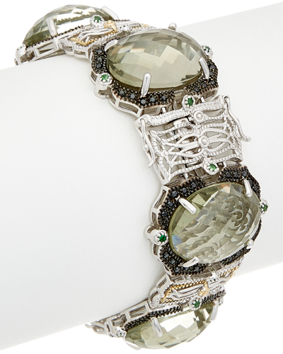 Phillip Gavriel 18k & Silver Green Amethyst Bracelet