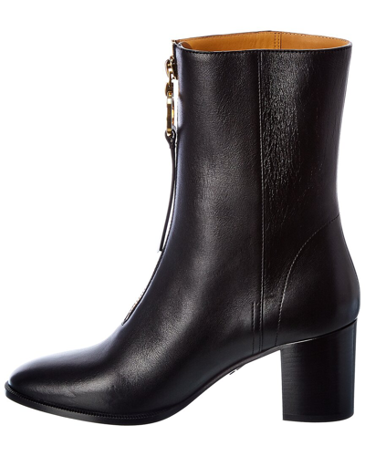 Shop Dior Effrontee Leather Boot In Black