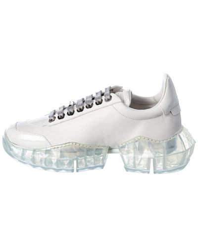 Diamond trail leather low trainers Jimmy Choo White size 42 EU in Leather -  30032233
