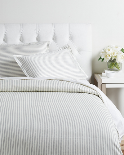 Melange Bamboo Stripe Duvet Set
