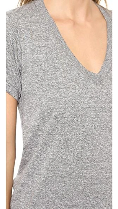 Shop Current Elliott The V Neck Tee In Heather Grey