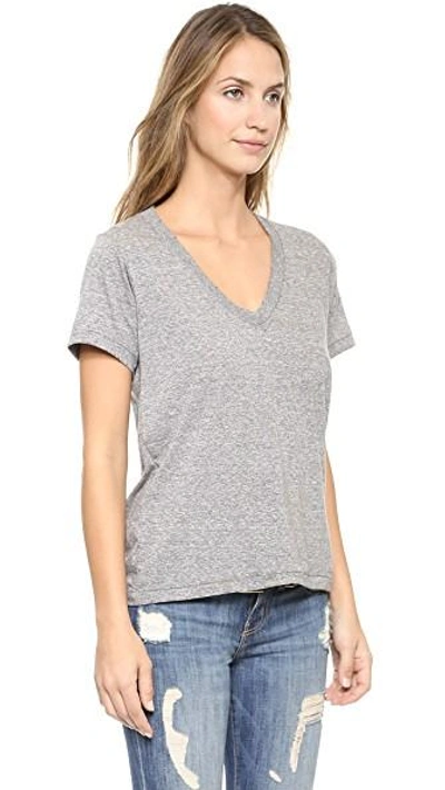 Shop Current Elliott The V Neck Tee In Heather Grey