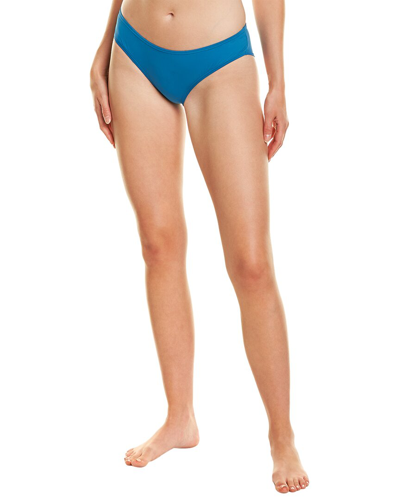 Shop Vince Camuto Shirred Smooth Fit Bikini Bottom In Blue