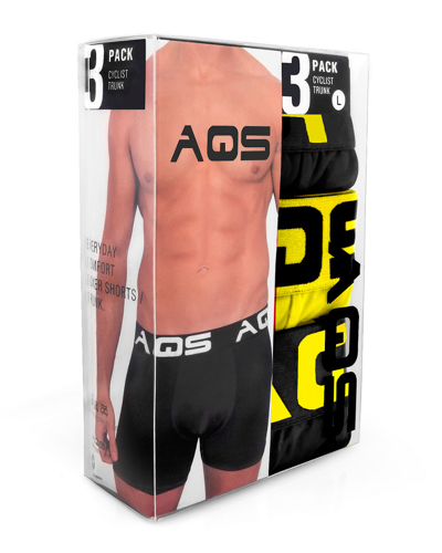 Shop Aqs Pack Of 3 Boxer Briefs In Nocolor