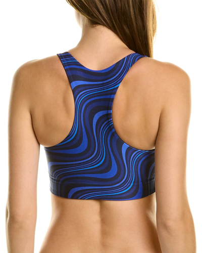 Shop Terez Printed Reversible Bra In Blue