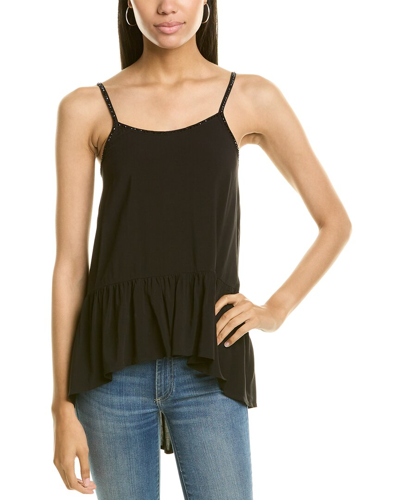 Shop Twinset Sleeveless Sequin Top In Black