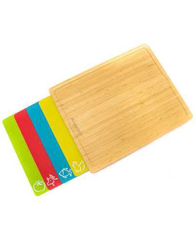 Shop Berghoff Bamboo 4pc Cutting Board Set 4 Multi-colored Insert In Nocolor
