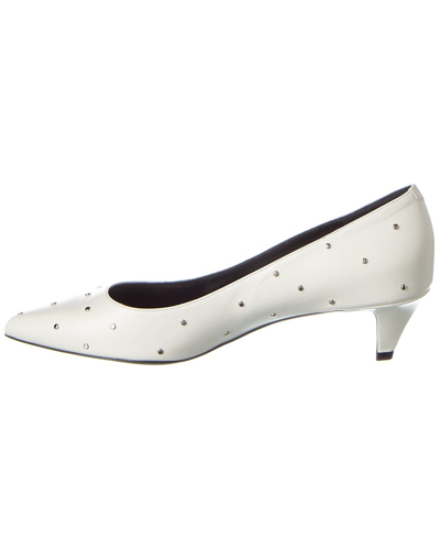 Shop Celine Leather Pump In White