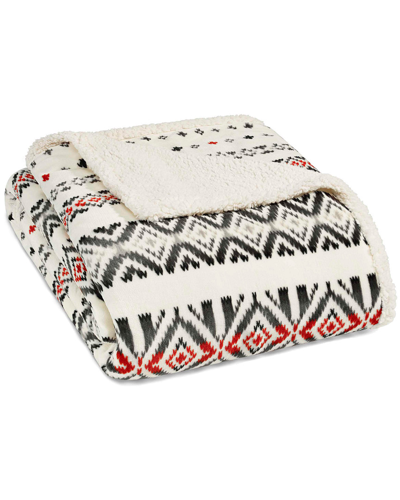 Eddie Bauer Mountain Village Ultra Soft Plush Fleece Reversible King Blanket Bedding