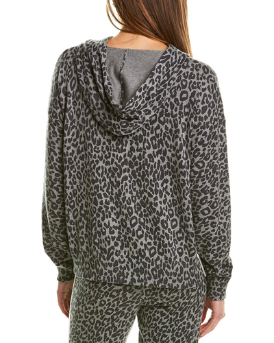 Shop Skull Cashmere Berlyn Cashmere-blend Leopard Hoodie In Grey