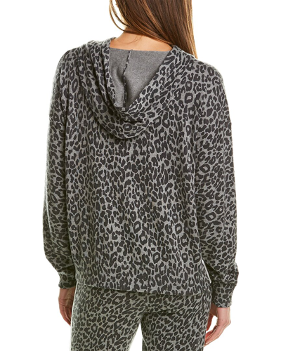 Skull Cashmere Berlyn Cashmere-blend Leopard Hoodie In Grey