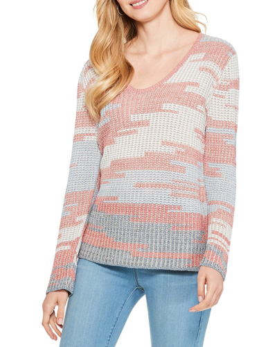 Shop Nic + Zoe Petite Terracotta Sky Linen-blend Sweater In Nocolor