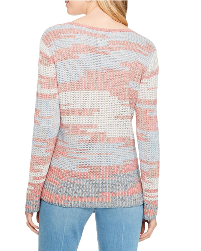 Shop Nic + Zoe Petite Terracotta Sky Linen-blend Sweater In Nocolor