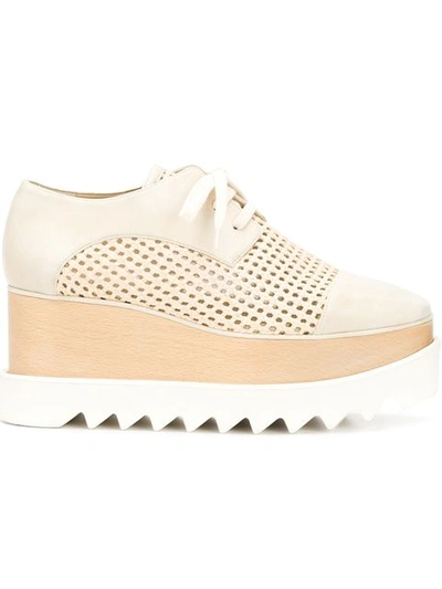 Stella Mccartney 'canyon Wicker Elyse' Lace-up Shoes In Ivory