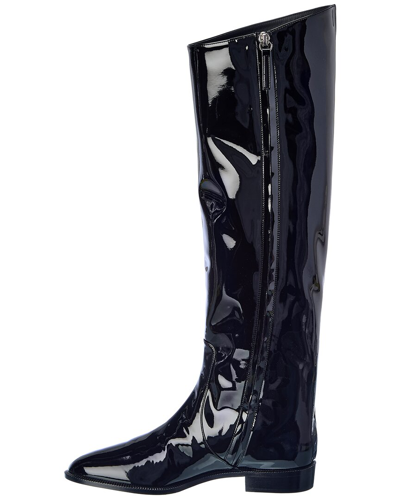 Shop Alexandre Vauthier Flavia 20 Patent Knee-high Boot In Black