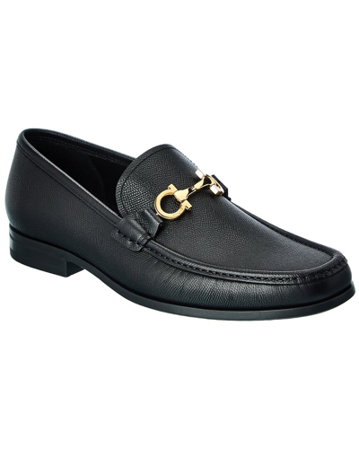 Shop Ferragamo Chris Leather Loafer In Black