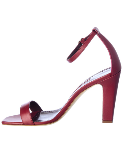 Shop Manolo Blahnik Ressata 105 Leather Sandal In Red