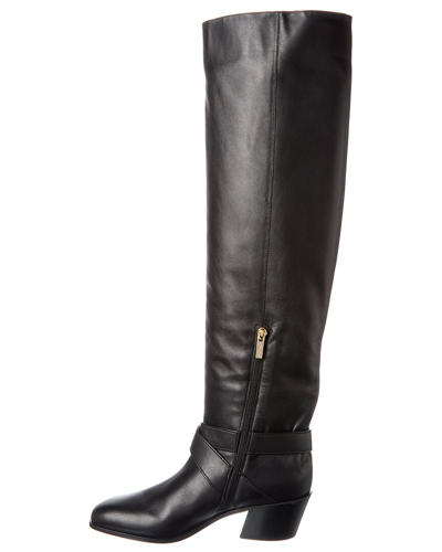 Shop Jimmy Choo Beca Leather Tall Boot In Black