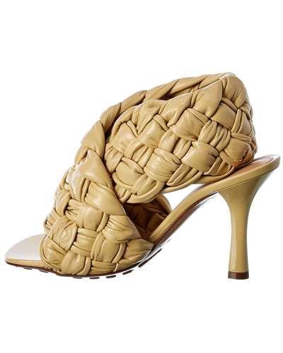 Shop Bottega Veneta Bv Board Leather Sandal In Beige