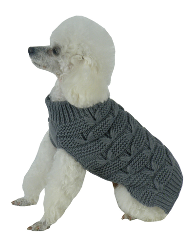 Shop Pet Life Butterfly Stitched Heavy Cable Knitted Dog Sweater