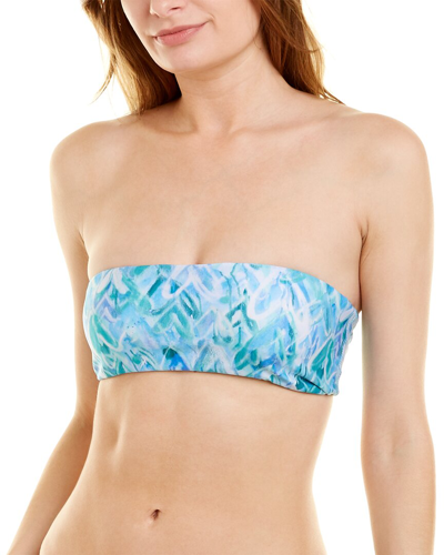 Shop Splendid Reversible Bandeau Bikini Top In Blue