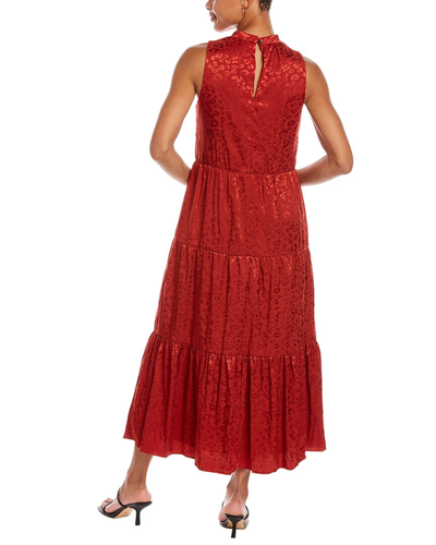 Donna Ricco Women's Mock Neck Tiered Maxi Dress In Brown | ModeSens