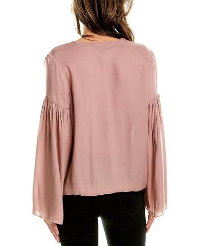 Shop Chaser Heirloom Gauze Blouse In Pink