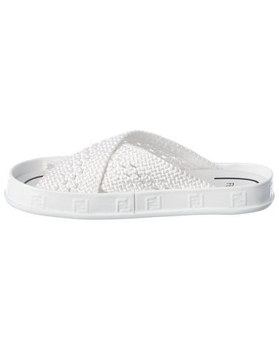 Shop Fendi Reflections Sandal In White