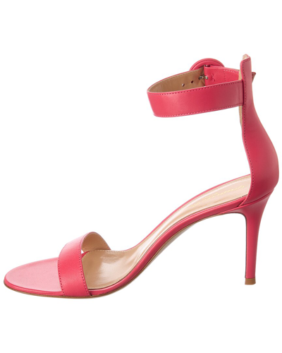 Shop Gianvito Rossi Portofino 85 Leather Sandal In Pink
