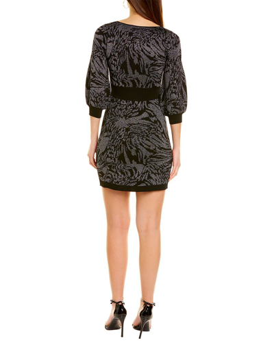 Shop Nicole Miller Cheetah Swirl Mini Dress In Black