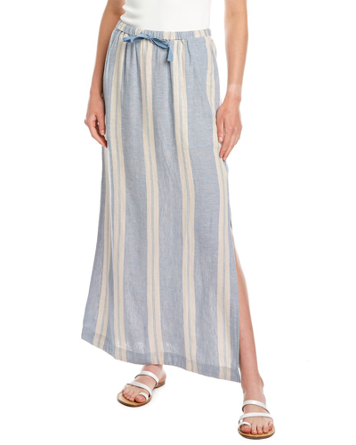 Shop Splendid Dawn Linen-blend Maxi Skirt In Blue