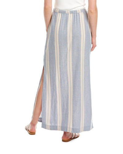 Shop Splendid Dawn Linen-blend Maxi Skirt In Blue